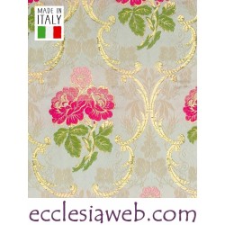 TESSUTO LAMPASSO GIARDINO ROSE ACETATO LUREX