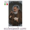 COPRIAMBONE RICAMATO - PADRE PIO CON LE LETTERE