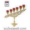 CANDELABRO ORTODOSSO IN OTTONE DORATO - COPPIA