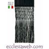 FASCIA ECCLESIASTICA IN PURA SETA MAREZZATA COMPLETA DI FRANGIE 115-125 - XL