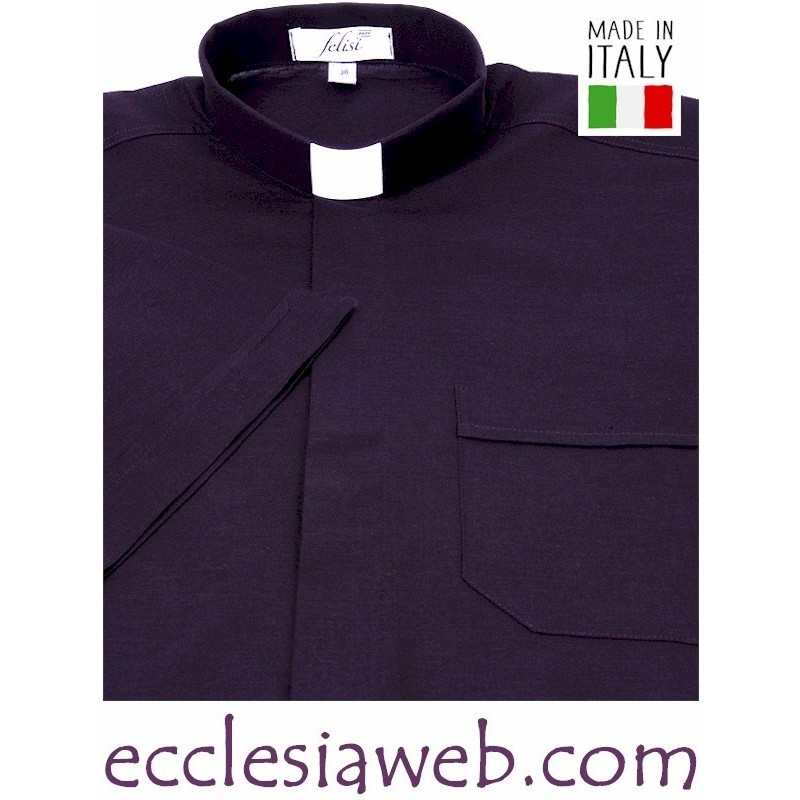 CAMICIA CLERGY MISTO LINO MANICA CORTA